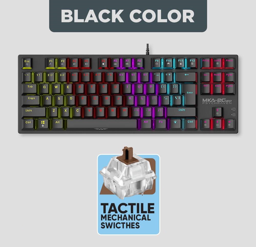 Armaggeddon MKA-2C Neo Black Mechanical Gaming Keyboard 87 Brown Keys