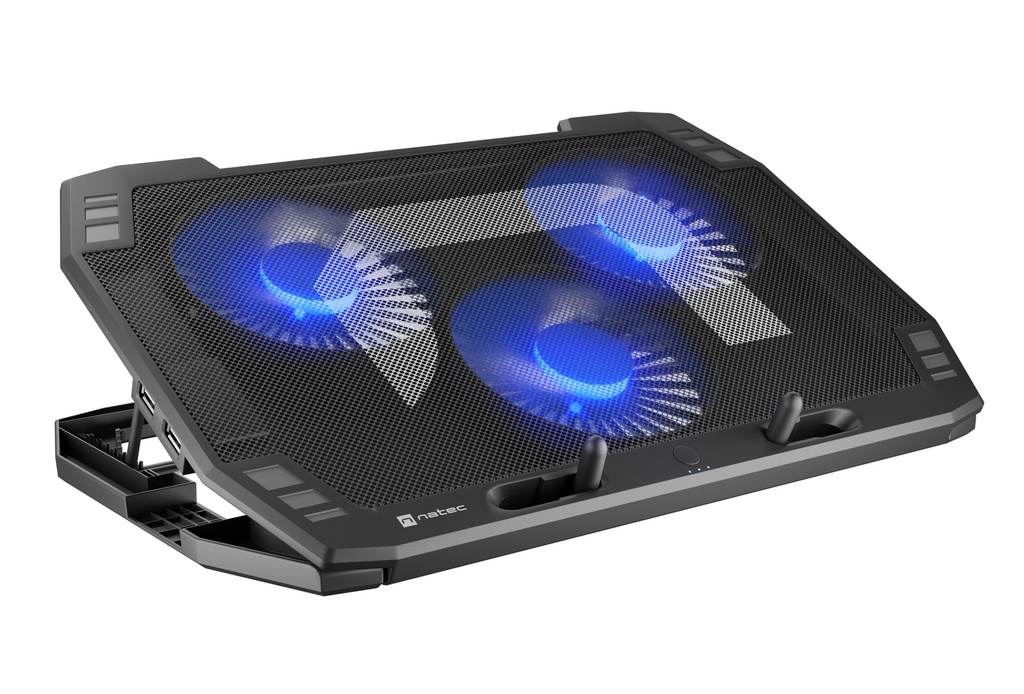 Natec ORIOLE Laptop Cooling Stand 17.3'' with 3 Fans/LED/2xUSB