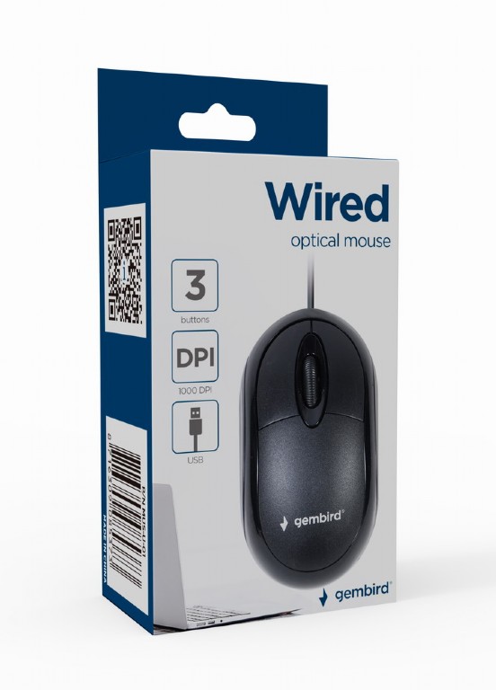 Gembird Mouse- Wired - 1-Year Warranty
