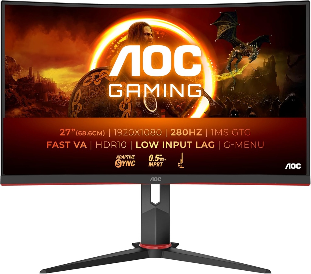 AOC C27G2Z3/BK 280Hz VA LED 27-Inch FHD Gaming Monitor
