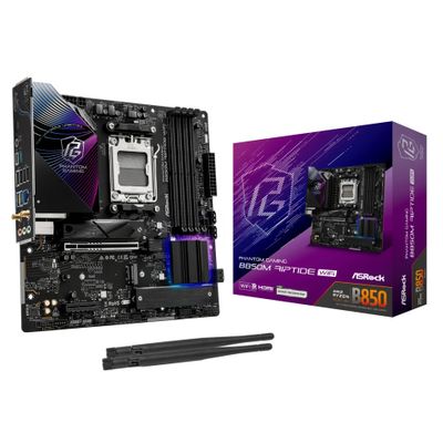 ASRock Phantom Gaming B850M RIPTIDE WIFI - motherboard - micro ATX - Socket AM5 - AMD B850 - 90-MXBS3-A0UAYZ