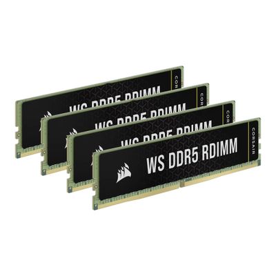 CORSAIR WS - DDR5 - kit - 64 GB: 4 x 16 GB - DIMM 288-pin - 5600 MHz / PC5-48000 - registered - CMA64GX5M4B5600Z40