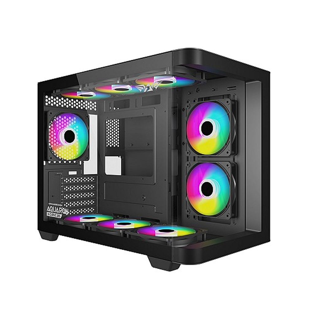 Armaggeddon Gaming Case M-ATX AQUARON X-CURVE 285 Black