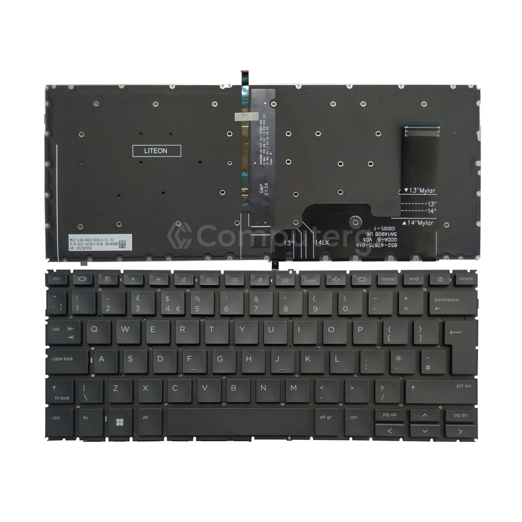 HP EliteBook 830 G9 - Backlight - UK Layout keyboard
