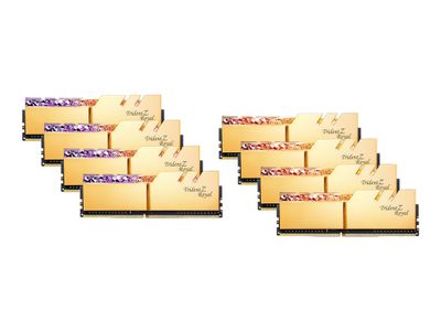 G.Skill RAM Trident Z Royal Series - 128 GB (8 x 16 GB Kit) - DDR4 3200 DIMM CL16 - F4-3200C16Q2-128GTRG