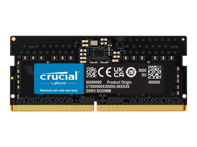 Crucial RAM - 8 GB - DDR5 4800 SO-DIMM CL40 - CT8G48C40S5T