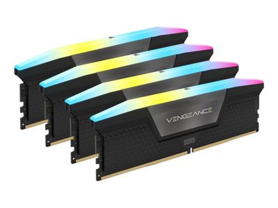 CORSAIR RAM Vengeance RGB - 64 GB (4 x 16 GB Kit) - DDR5 6000 DIMM CL36 - CMH64GX5M4B6000C36