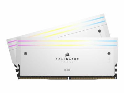 CORSAIR RAM Dominator Titanium RGB - 32 GB (2 x 16 GB Kit) - DDR5 6600 DIMM CL32 - CMP32GX5M2X6600C32W