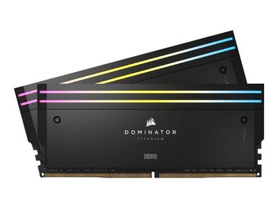 CORSAIR RAM Dominator Titanium RGB - 96 GB (2 x 48 GB Kit) - DDR5 6400 DIMM CL32 - CMP96GX5M2B6400C32W