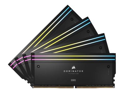 CORSAIR RAM Dominator Titanium RGB - 64 GB (4 x 16 GB Kit) - DDR5 6000 DIMM CL36 - CMP64GX5M4B6000C36W