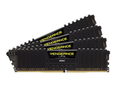CORSAIR RAM Vengeance LPX - 64 GB (4 x 16 GB Kit) - DDR4 2666 DIMM CL16 - CMK64GX4M4A2666C16