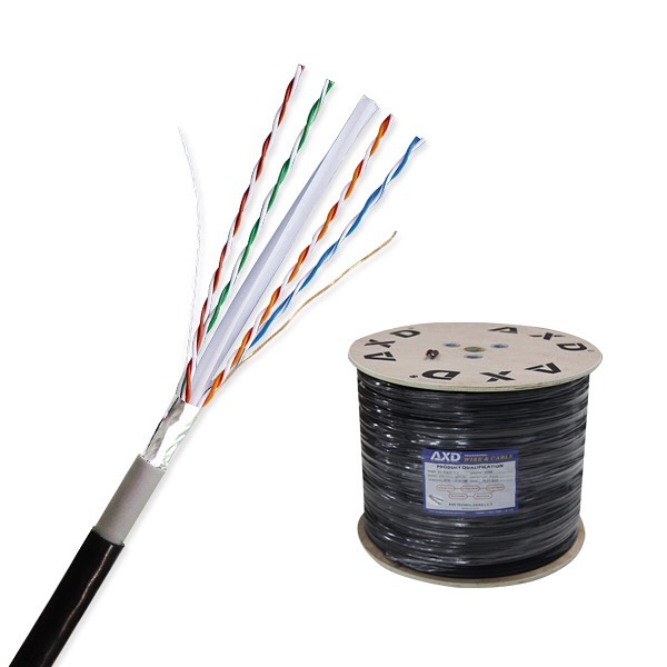 AXD CAT6 Network Cable CCA 305m Black Outdoor