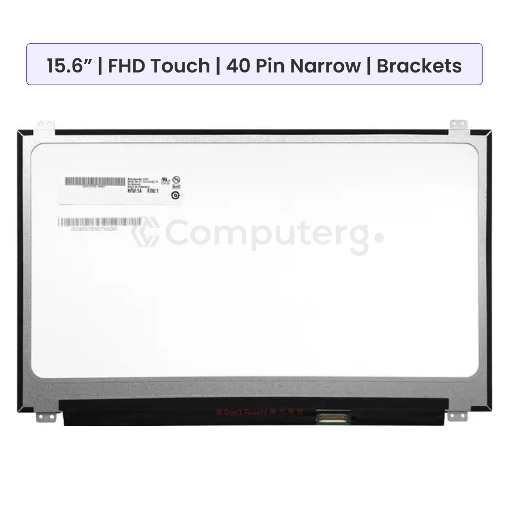 15.6-Inch - FHD (1920x1080) IPS On-Cell Touch - 40 Pin Narrow - Brackets