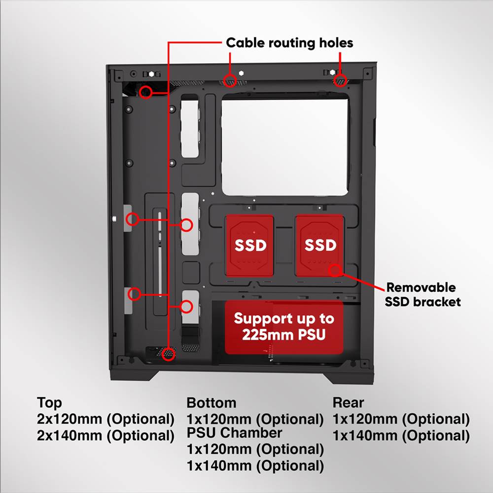 Armaggeddon Aquaron Pro ATX Gaming Case White