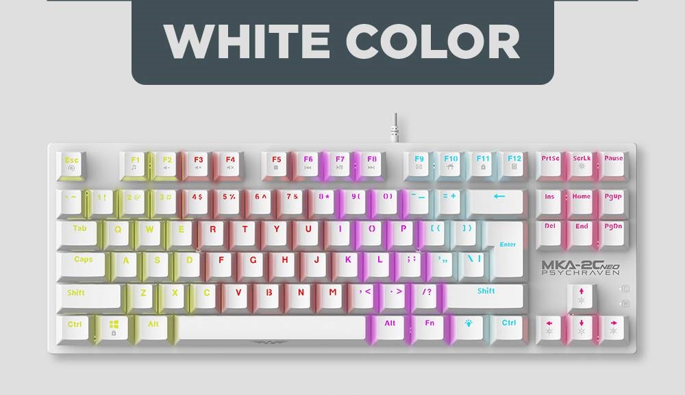 Armaggeddon MKA-2C Neo White Mechanical Gaming Keyboard 87