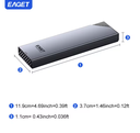 EAGET M.2 SSD Enclosure 10Gbps - Silver