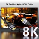 Unitek HDMI 2.1 Cable 8K60Hz Braided 10.0m C11093RGY-10M