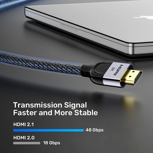 Unitek HDMI 2.1 Cable 8K60Hz Braided 10.0m C11093RGY-10M