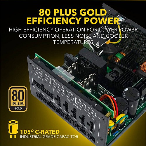 Armaggeddon VOLTRON GOLD 800 Gaming PSU 800W Modular & Certified 80+ Black