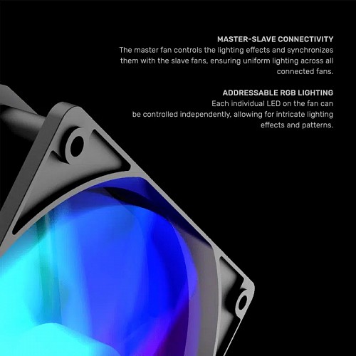 Armaggeddon Gaming Cooling Fan Set 4pcs ARGB KIT 5000 Black