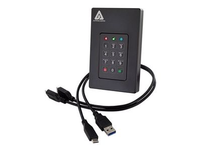 Apricorn Aegis Fortress L3 Hard Drive - 5TB - USB 3.1 - Black - AFL3-5TB