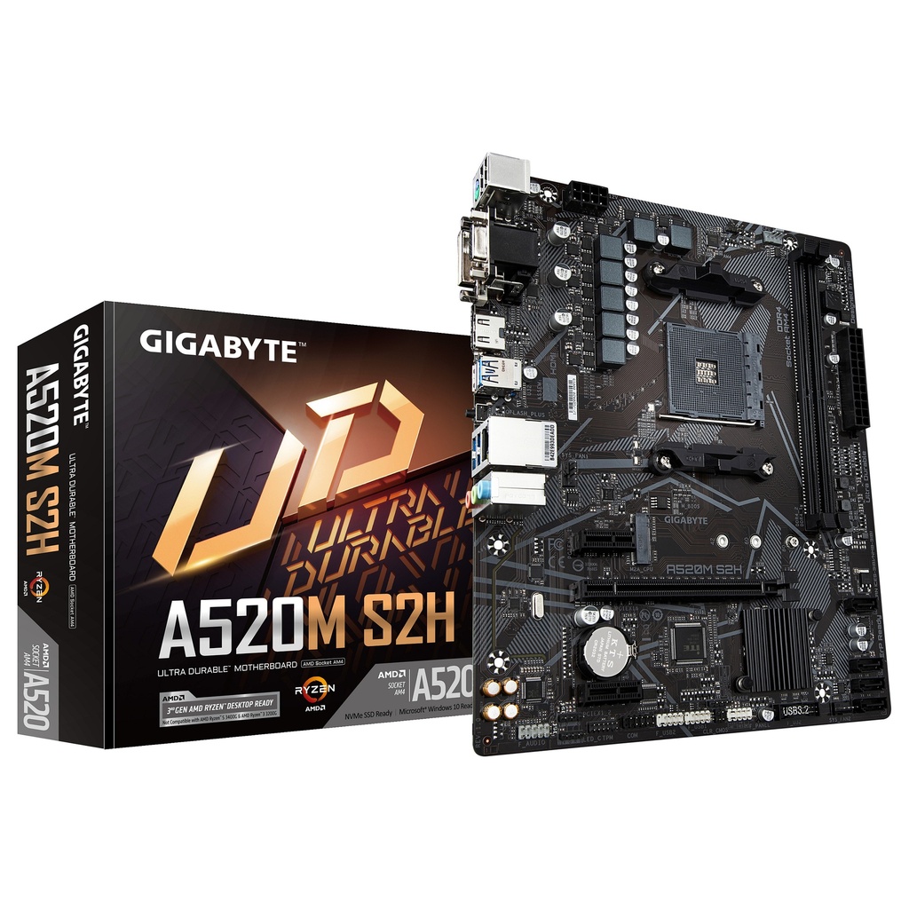 GIGABYTE A520M S2H - 1.0 - motherboard - micro ATX - Socket AM4 - AMD A520 - A520M S2H