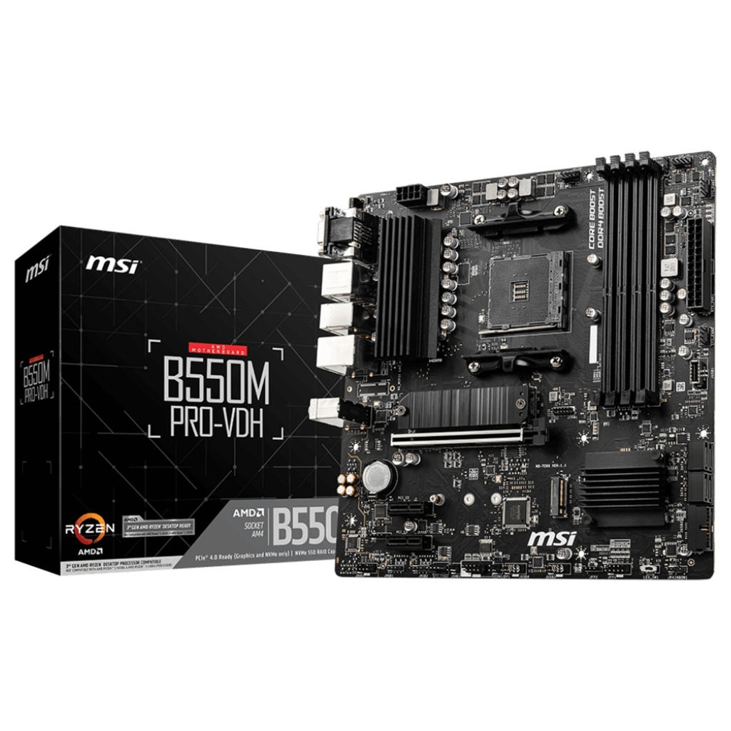 MSI B550M PRO-VDH - motherboard - micro ATX - Socket AM4 - AMD B550 · 7C95-017R