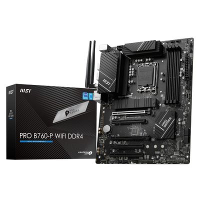 MSI Mainboard PRO B760-P WIFI DDR4 - ATX - Socket Intel 1700 - Intel B760 - 7D98-001R