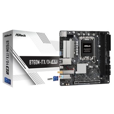 ASRock Mainboard B760M-ITX/D4 WIFI B760 - Mini-ITX - Socket LGA 1700 - Intel B760 - 90-MXBKY0-A0CAYZ