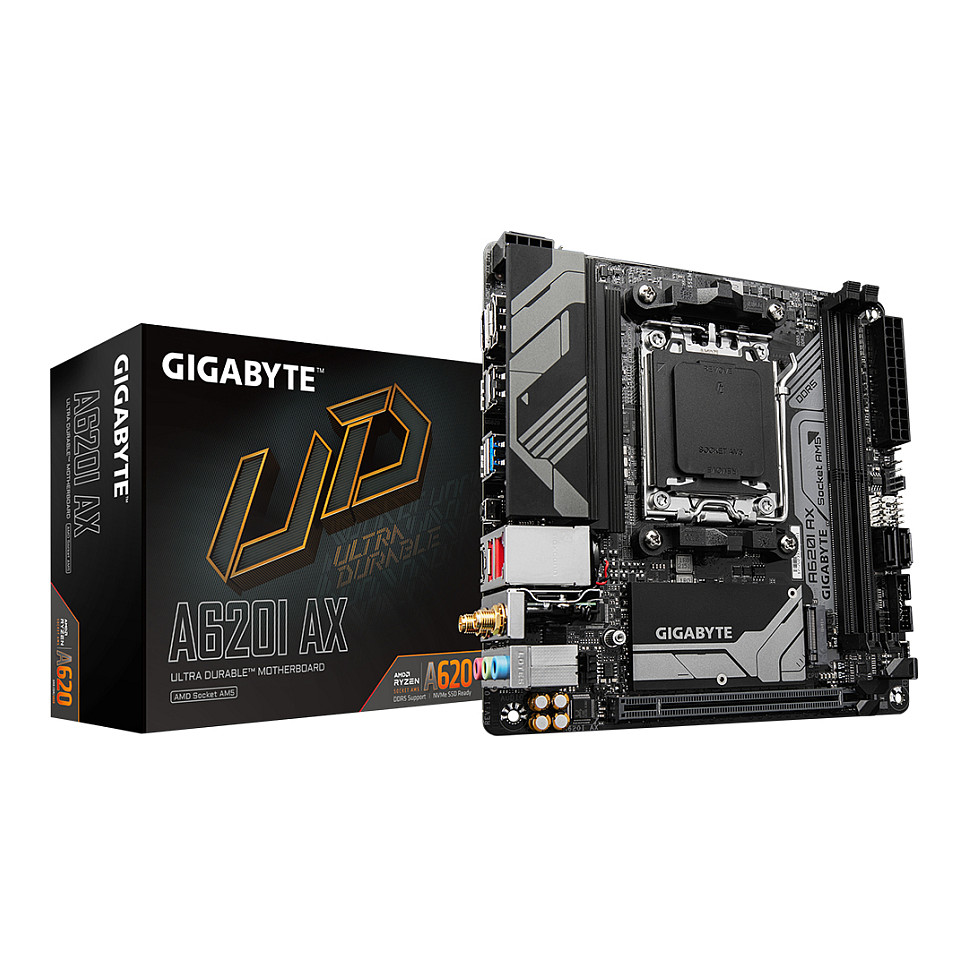 GIGABYTE A620I AX - 1.0 - motherboard - mini ITX - Socket AM5 - AMD A620 - A620I AX