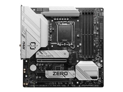 MSI Motherboard B760M PROJECT ZERO - micro ATX - Socket LGA1700 - Intel B760 · 7E14-001R
