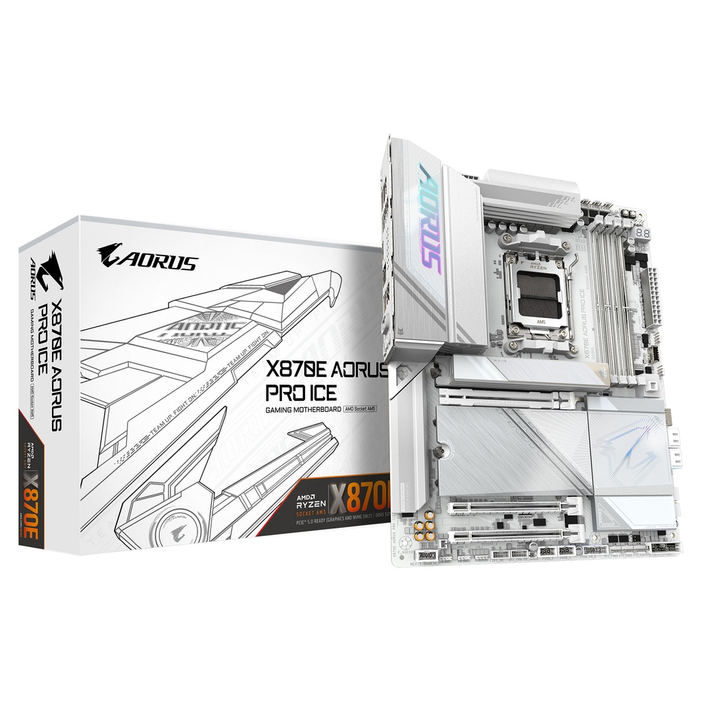 AORUS X870E PRO ICE - motherboard - ATX - Socket AM5 - AMD X870E - X870E AORUS PRO ICE