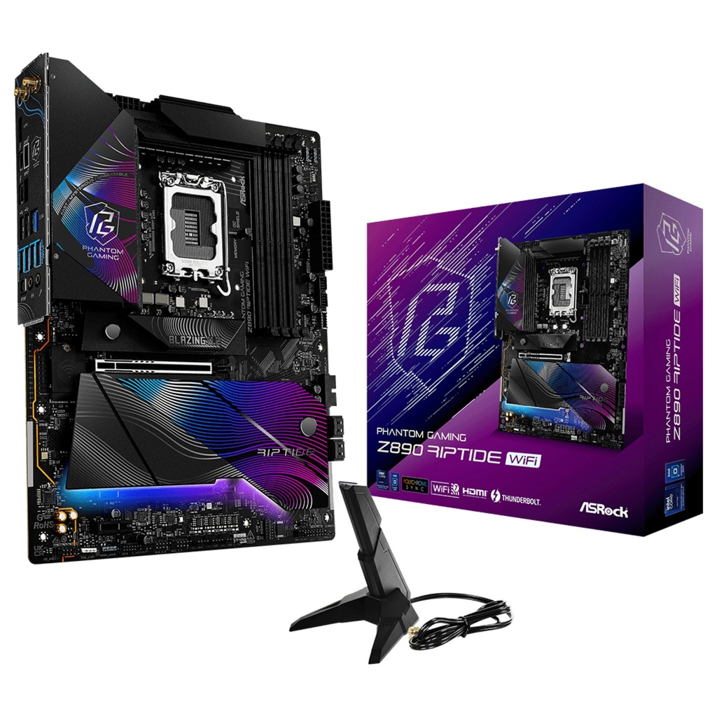 ASROCK Phantom Gaming Z890 RIPTIDE WIFi - motherboard - ATX - LGA1851 Socket - Z890 · 90-MXBPB0-A0UAYZ