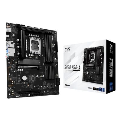 ASROCK B860 Pro-A - motherboard - ATX - LGA1851 Socket - B860 · 90-MXBRN0-A0UAYZ