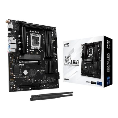 ASROCK B860 Pro-A WiFi - motherboard - ATX - LGA1851 Socket - B860 · 90-MXBRL0-A0UAYZ