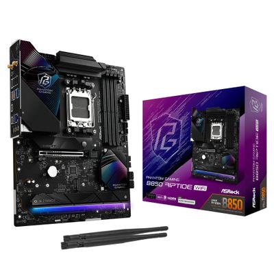 ASRock Mainboard Phantom Gaming B850 Riptide WiFi - ATX - Socket AM5 - AMD B850 - 90-MXBQT0-A0UAYZ
