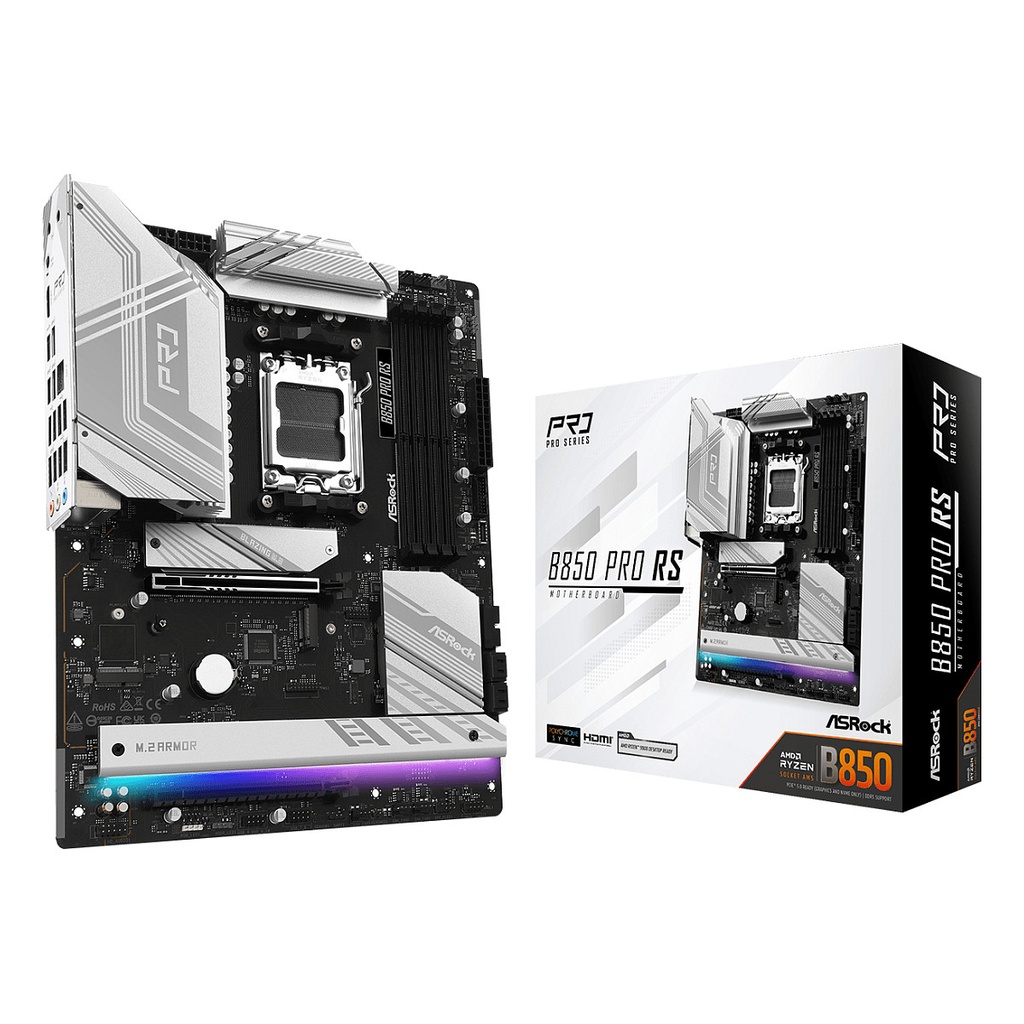 ASROCK B850 Pro RS - motherboard - ATX - Socket AM5 - AMD B850 · 90-MXBQK0-A0UAYZ