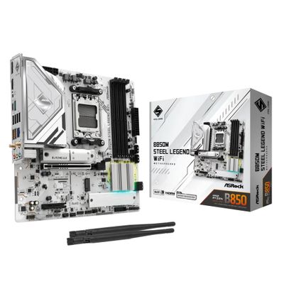 ASRock B850M STEEL LEGEND WIFI - motherboard - micro ATX - Socket AM5 - AMD B850 - 90-MXBS2-A0UAYZ