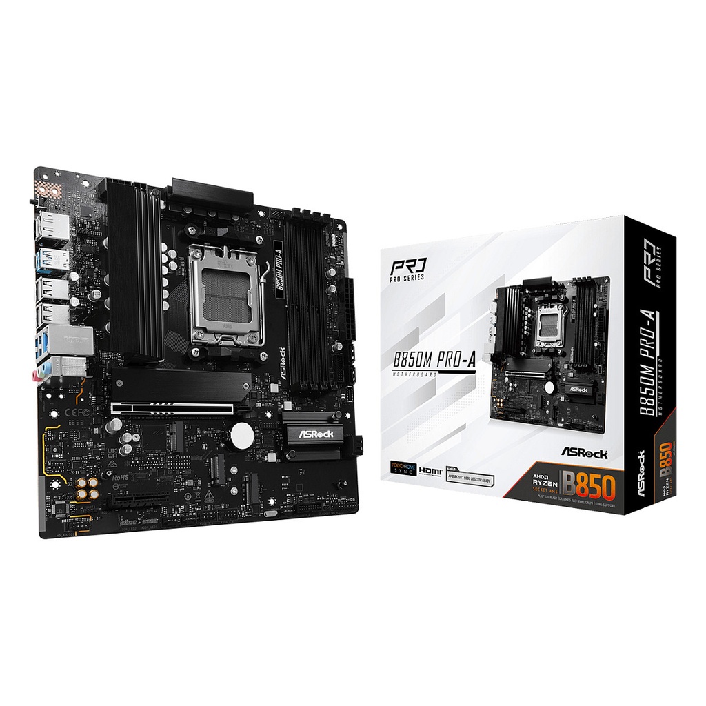 ASROCK B850M Pro-A - motherboard - micro ATX - Socket AM5 - AMD B850 · 90-MXBR8-A0UAYZ