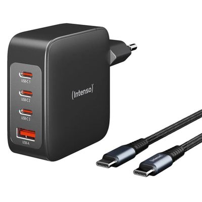 Adap Intenso 3x USB-C GAN 1x USB-A Black - 7814010