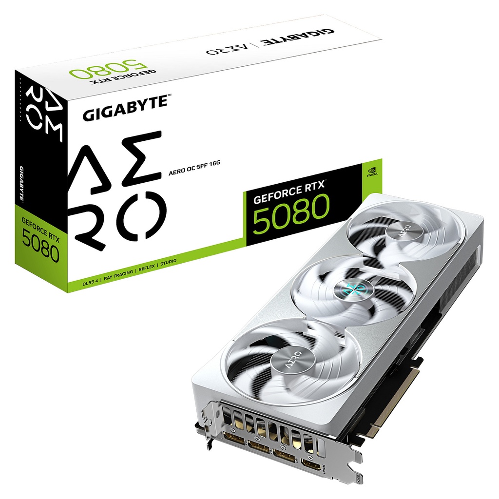 GIGABYTE GeForce RTX 5080 AERO OC SFF 16G - graphics card - GeForce RTX 5080 - 16 GB - GV-N5080AERO OC-16GD