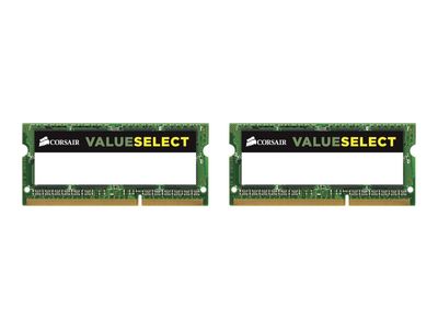 CORSAIR RAM Value Select - 16 GB (2 x 8 GB Kit) - DDR3L 1600 SO-DIMM CL11 - CMSO16GX3M2C1600C11