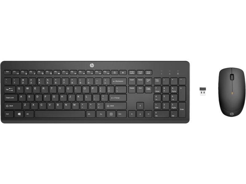 HP Keyboard and Mouse 235 Wireless 1Y4D0UT - Black