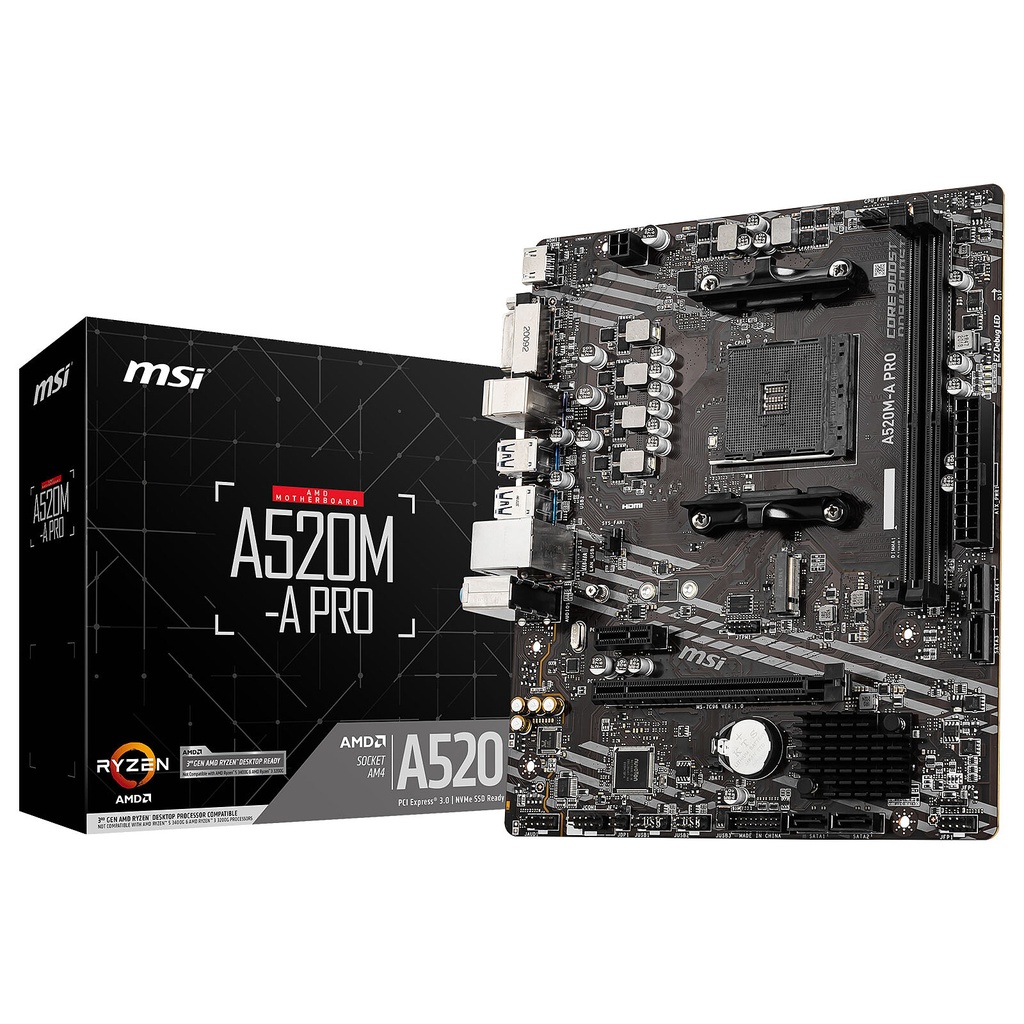 Motherboard AMD AM4 MSI A520M-A PRO mATX