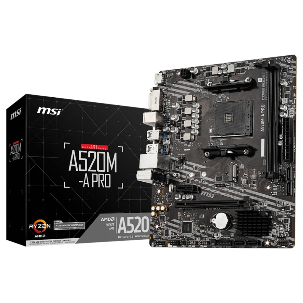 Motherboard AMD AM4 MSI A520M-A PRO mATX