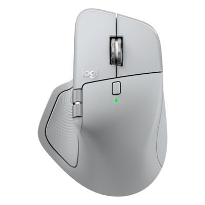 Logitech MX Master 4 - mouse - Bluetooth, 2.4 GHz - pale gray - 910-007563