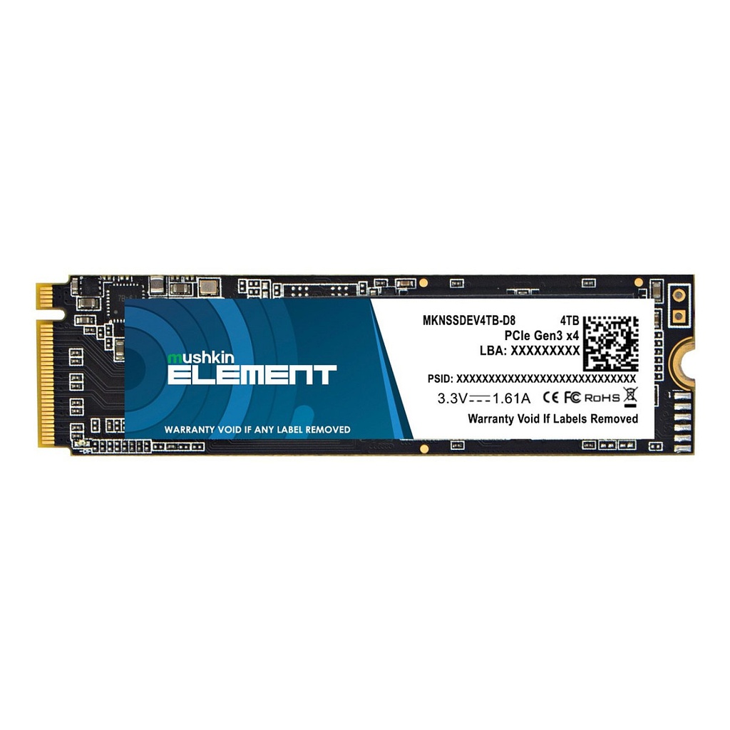 Mushkin Element x 4 4TB M.2 NVMe - MKNSSDEV4TB-D8