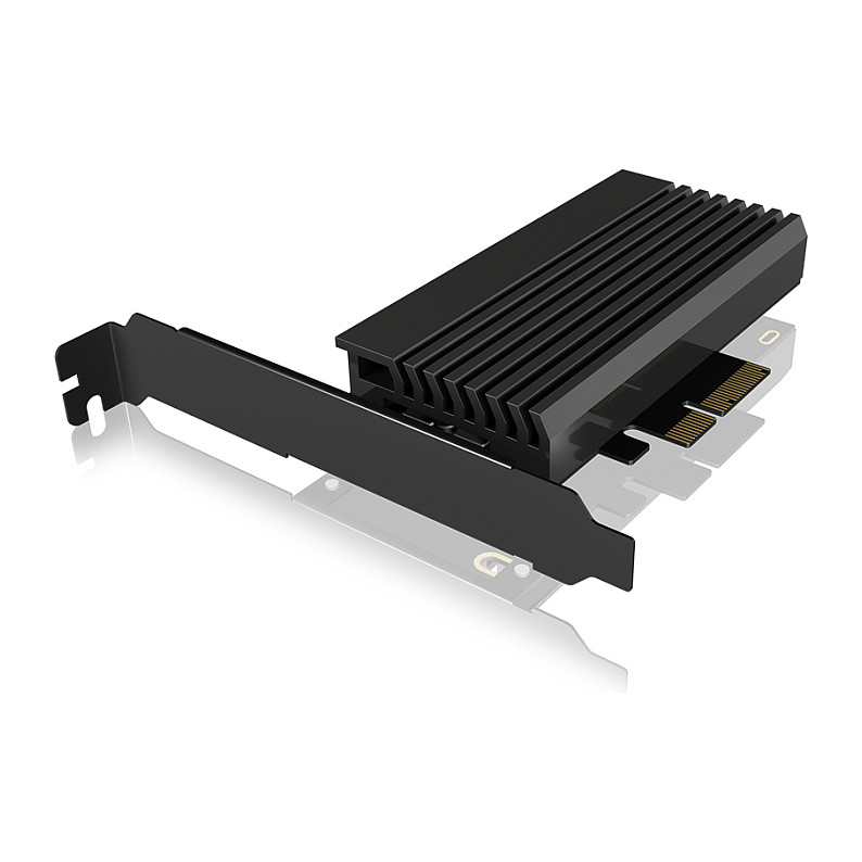 ICY BOX PCIe x4 to M.2 NVMe Adapter Card with LED Heatsink · IB-PCI214M2-HSL