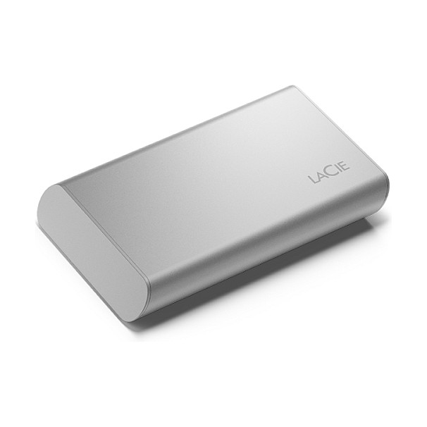 LaCie USB-C External tragbare Hard Drive mit Rescue Service Moon Silver 500GB - STKS500400