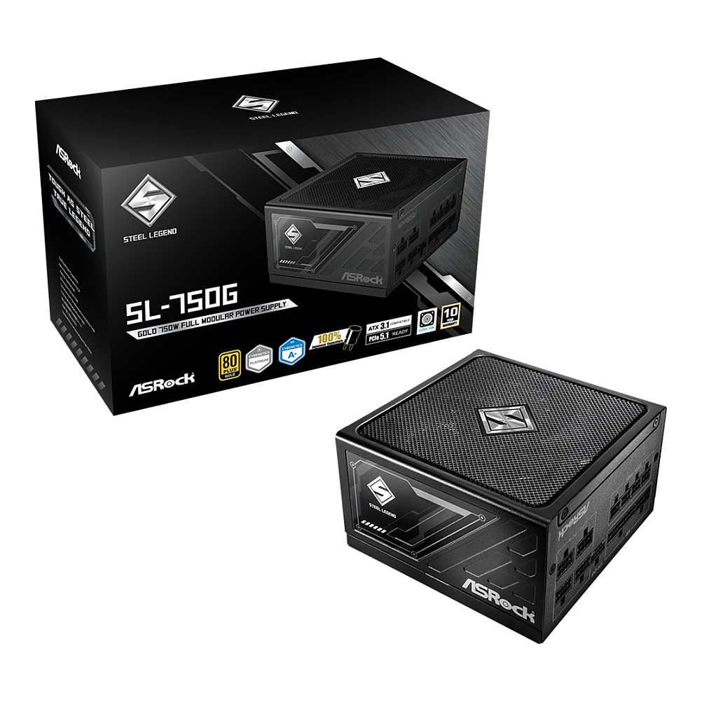 ASRock Steel Legend SL-1000G + black retail 1000W 80+ Gold